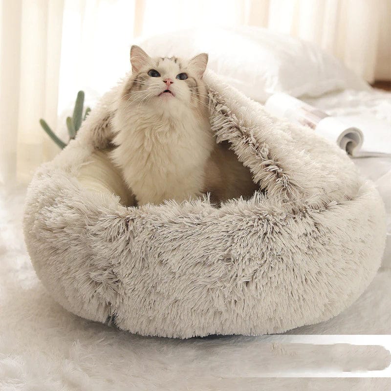 CozyNook™ Fluffy Deluxe Pet Cave Bed