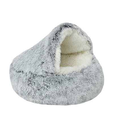CozyNook™ Fluffy Deluxe Pet Cave Bed