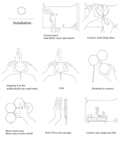 Hexagonal Smart LED Wall Lamp