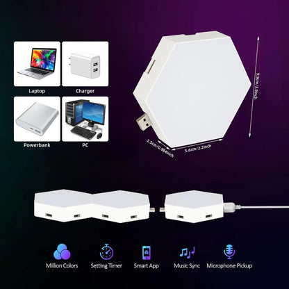 Hexagonal Smart LED Wall Lamp