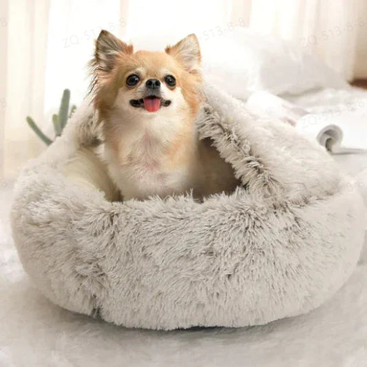 CozyNook™ Fluffy Deluxe Pet Cave Bed