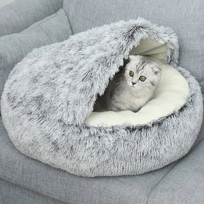 CozyNook™ Fluffy Deluxe Pet Cave Bed