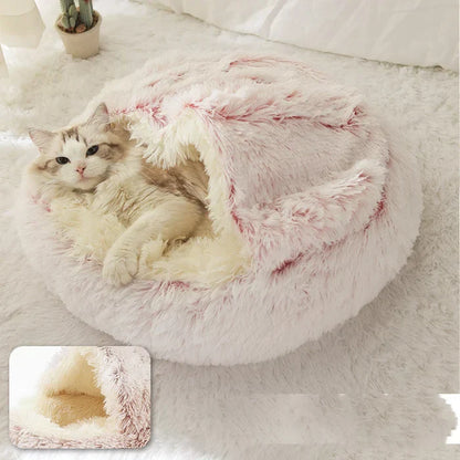 CozyNook™ Fluffy Deluxe Pet Cave Bed